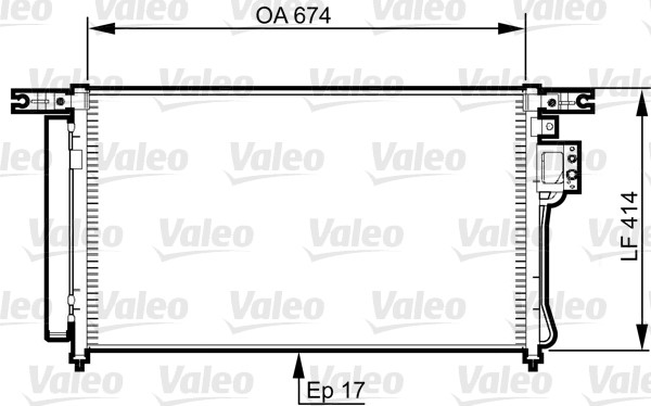 Kondensor, klimatanläggning Valeo 814353 VALEO