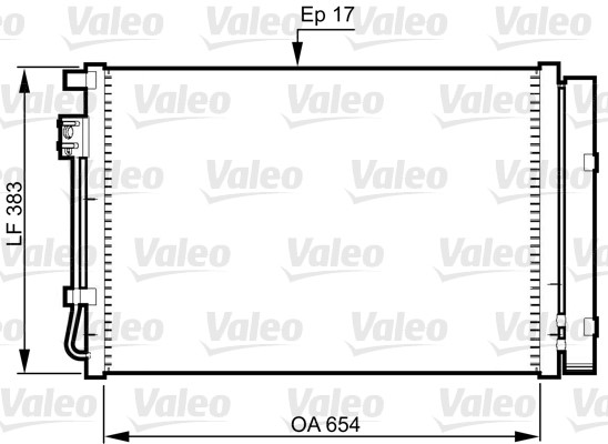 Kondensor, klimatanläggning Valeo 814362 VALEO