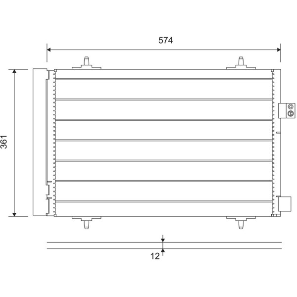 Kondensor, klimatanläggning Valeo 814363 VALEO