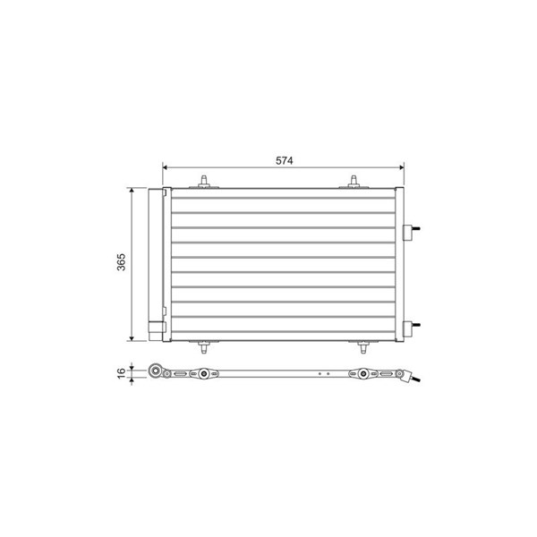 Kondensor, klimatanläggning Valeo 814365 VALEO