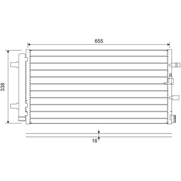 Kondensor, klimatanläggning Valeo 814370 VALEO