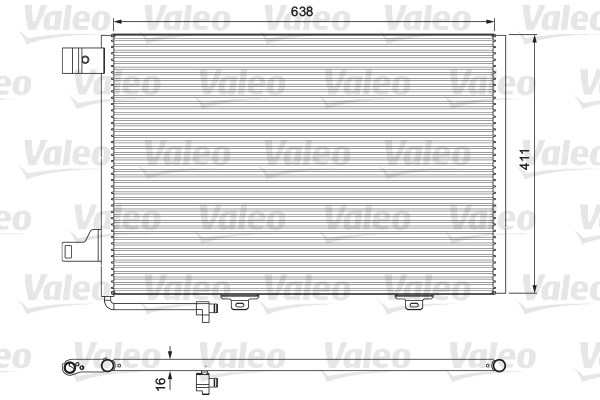 Kondensor, klimatanläggning Valeo 814376 VALEO