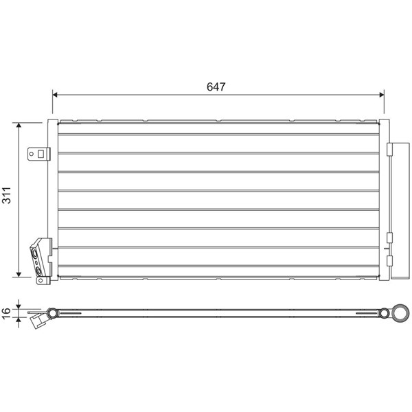 Kondensor, klimatanläggning Valeo 814377 VALEO