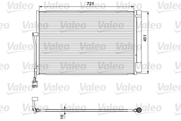 Kondensor, klimatanläggning Valeo 814379 VALEO