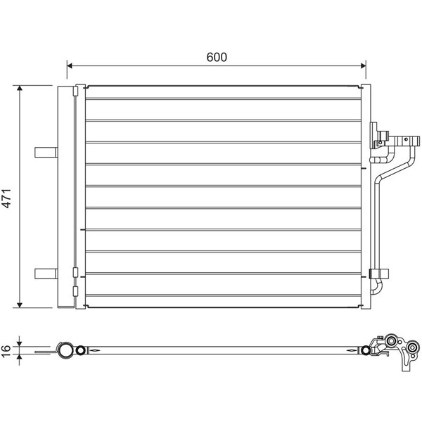 Kondensor, klimatanläggning Valeo 814390 VALEO