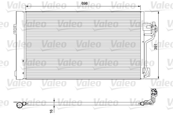 Kondensor, klimatanläggning Valeo 814391 VALEO