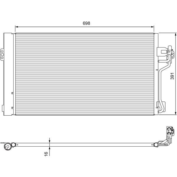 Kondensor, klimatanläggning Valeo 814391 VALEO