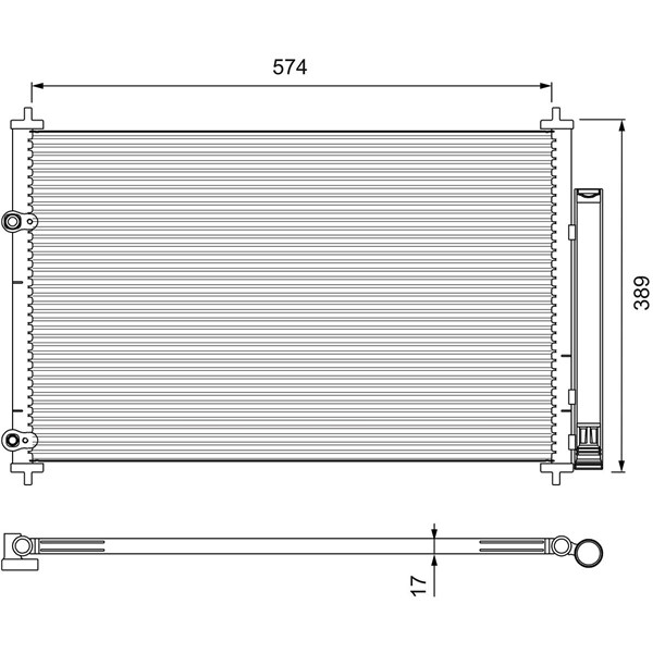 Kondensor, klimatanläggning Valeo 814392 VALEO