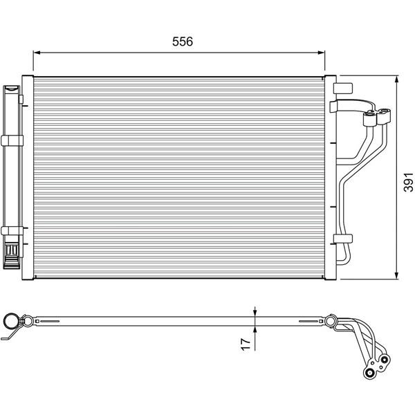 Kondensor, klimatanläggning Valeo 814394 VALEO