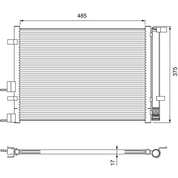 Kondensor, klimatanläggning Valeo 814395 VALEO