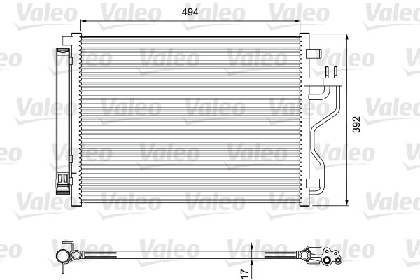 Kondensor, klimatanläggning Valeo 814396 VALEO