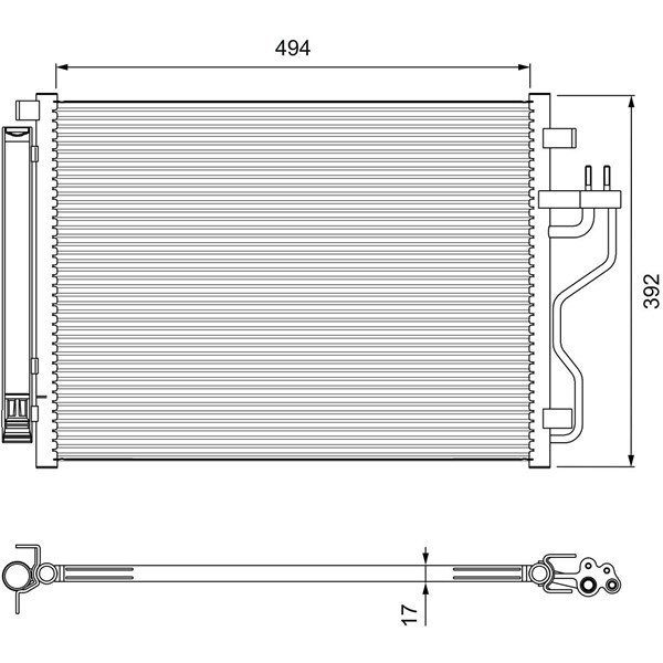 Kondensor, klimatanläggning Valeo 814396 VALEO