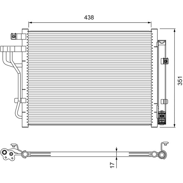 Kondensor, klimatanläggning Valeo 814399 VALEO