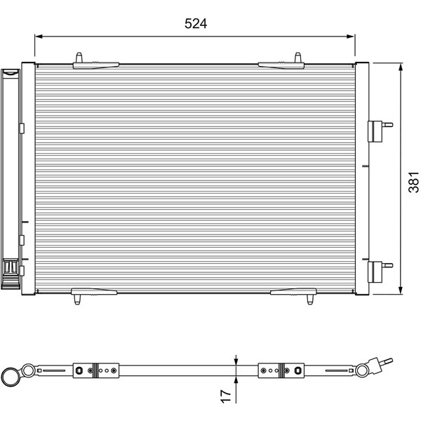 Kondensor, klimatanläggning Valeo 814406 VALEO
