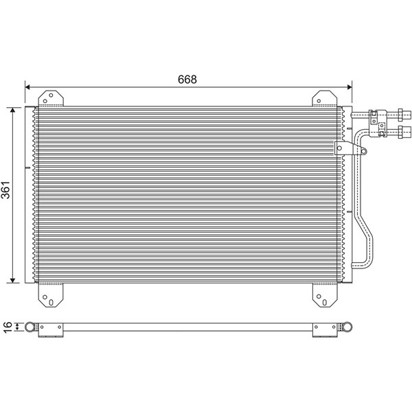 Kondensor, klimatanläggning Valeo 816891 VALEO