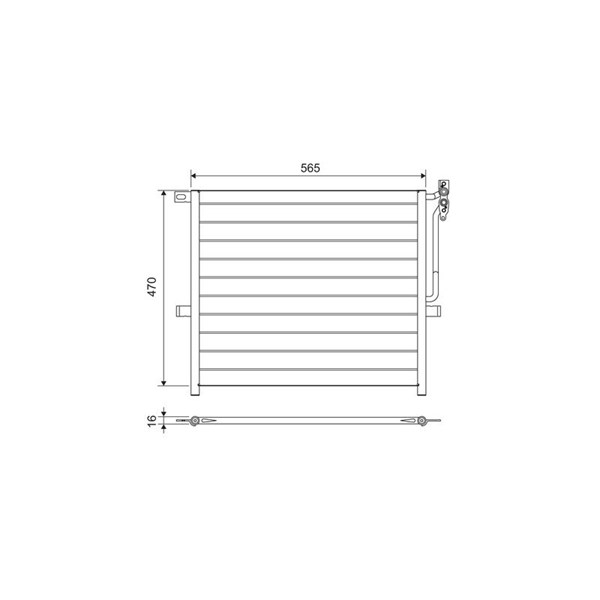Kondensor, klimatanläggning, Fram Valeo 817383 VALEO