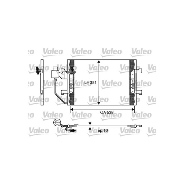 Kondensor, klimatanläggning, Fram Valeo 817504 VALEO