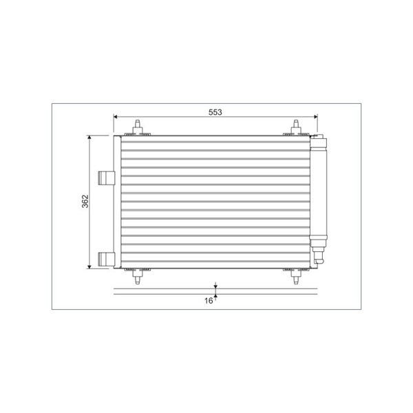 Kondensor, klimatanläggning, Fram Valeo 817526 VALEO