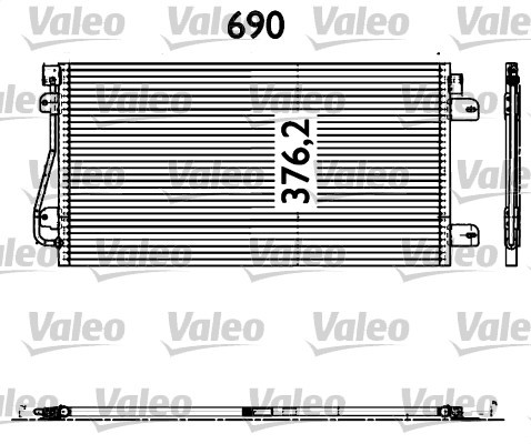 Kondensor, klimatanläggning Valeo 817601 VALEO