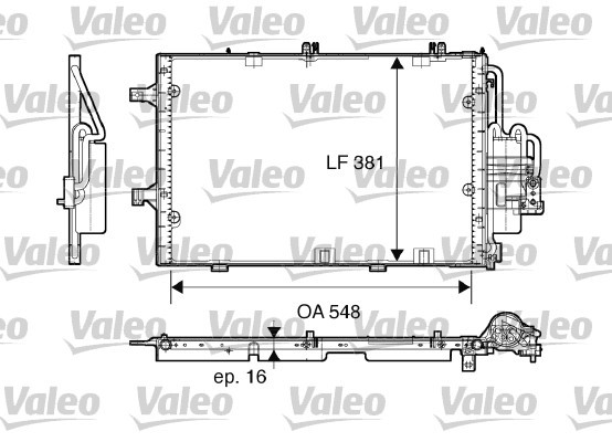 Kondensor, klimatanläggning Valeo 817609 VALEO