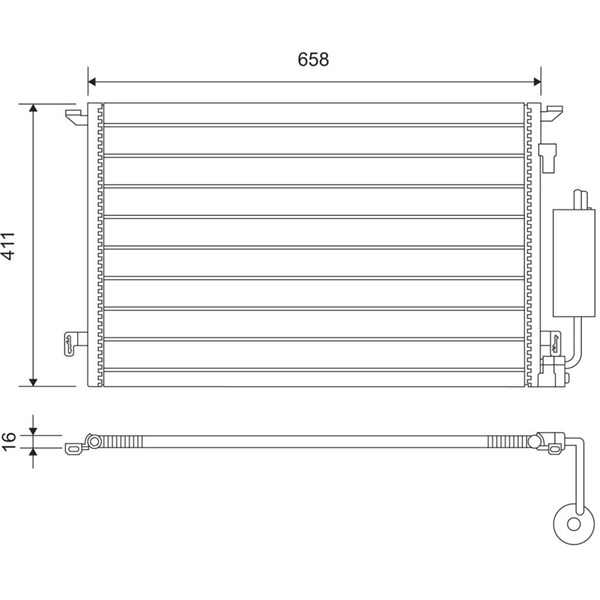 Kondensor, klimatanläggning Valeo 817648 VALEO