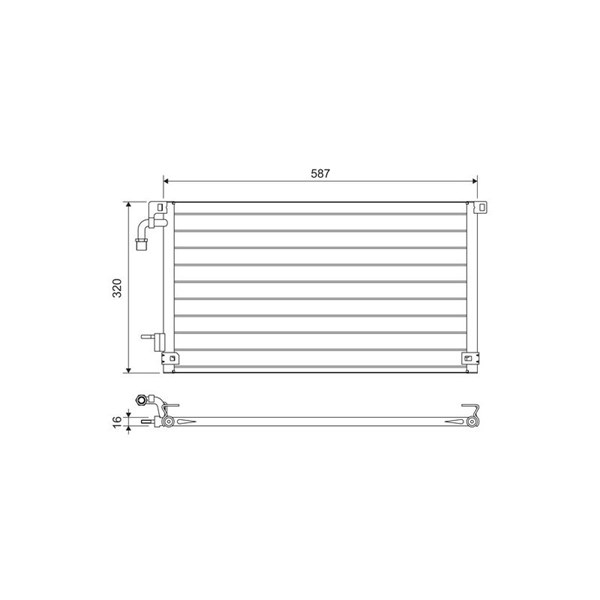 Kondensor, klimatanläggning, Fram Valeo 817655 VALEO