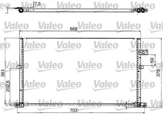 Kondensor, klimatanläggning Valeo 817657 VALEO