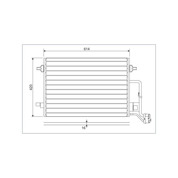 Kondensor, klimatanläggning, Fram Valeo 817679 VALEO