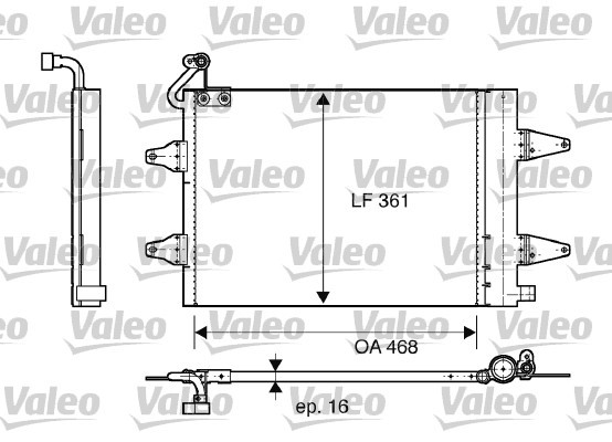 Kondensor, klimatanläggning Valeo 817686 VALEO