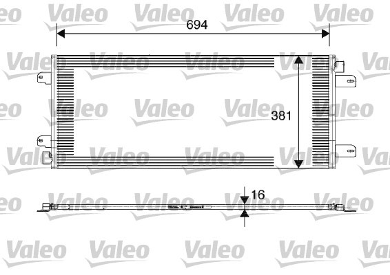Kondensor, klimatanläggning Valeo 817689 VALEO