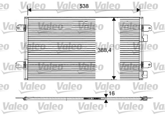 Kondensor, klimatanläggning, Fram Valeo 817701 VALEO