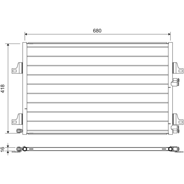 Kondensor, klimatanläggning Valeo 817731 VALEO