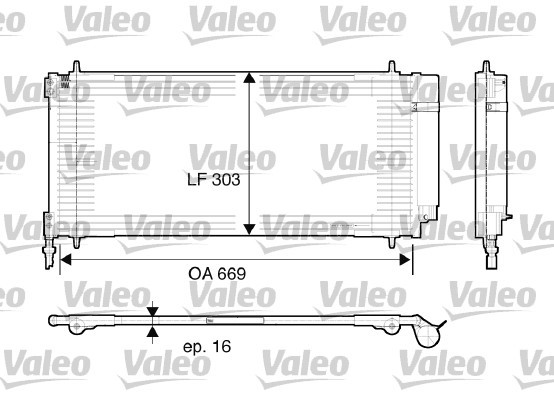 Kondensor, klimatanläggning Valeo 817740 VALEO