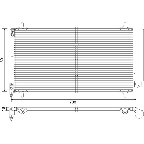 Kondensor, klimatanläggning Valeo 817740 VALEO