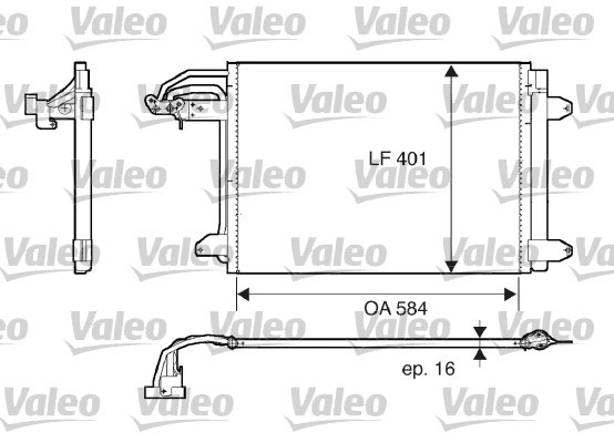 Kondensor, klimatanläggning Valeo 817777 VALEO