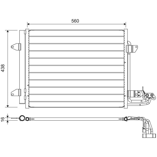 Kondensor, klimatanläggning Valeo 817806 VALEO