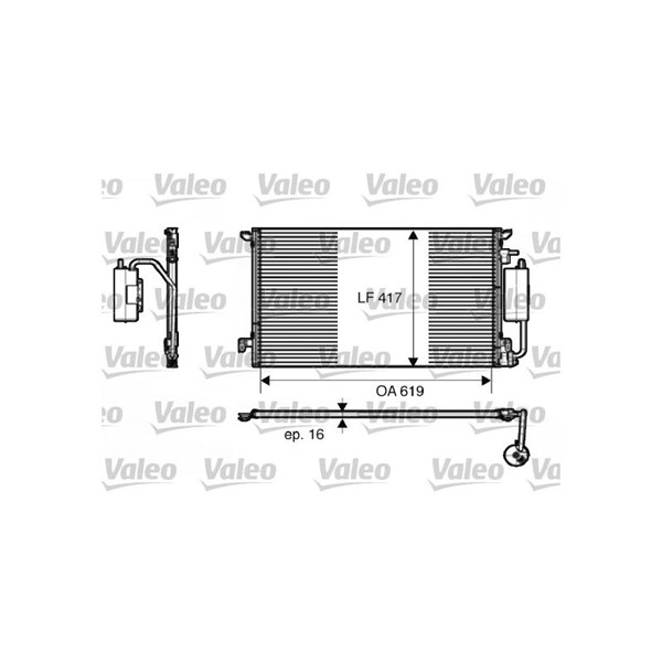 Kondensor, klimatanläggning, Fram Valeo 817809 VALEO