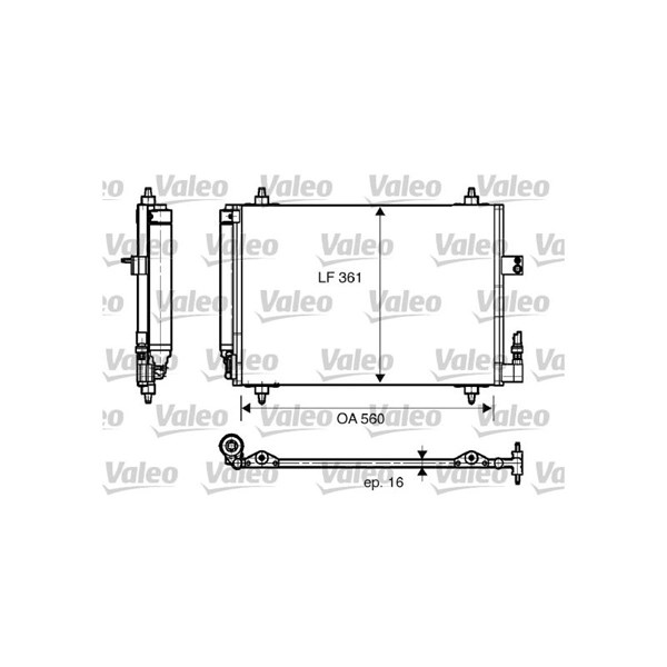 Kondensor, klimatanläggning Valeo 817824 VALEO