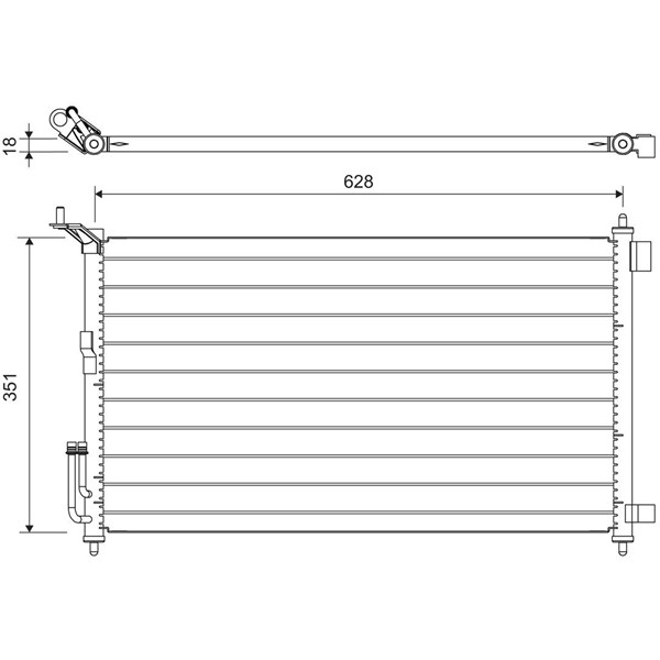 Kondensor, klimatanläggning Valeo 817836 VALEO