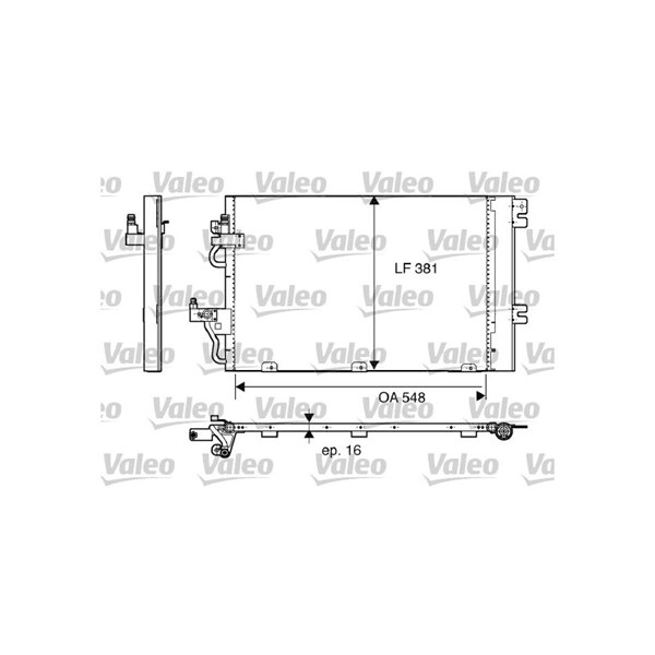Kondensor, klimatanläggning Valeo 817839 VALEO