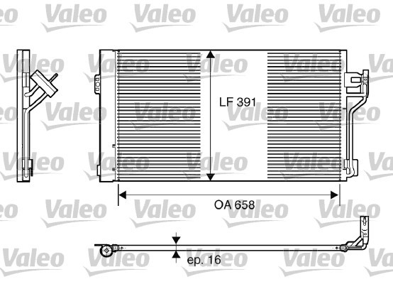 Kondensor, klimatanläggning Valeo 817842 VALEO