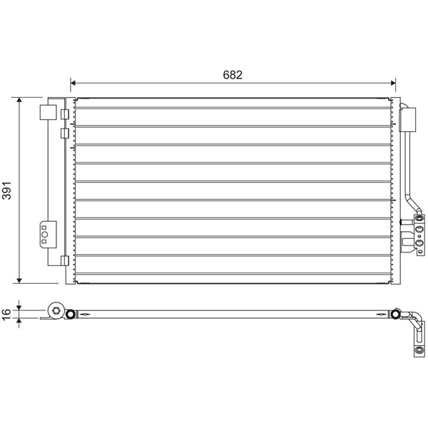 Kondensor, klimatanläggning Valeo 817842 VALEO