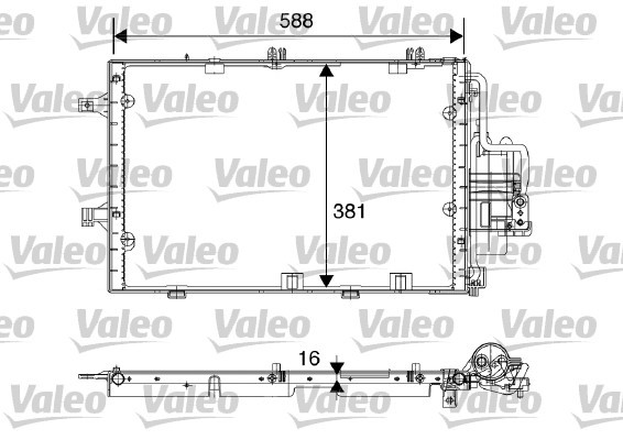 Kondensor, klimatanläggning Valeo 817843 VALEO