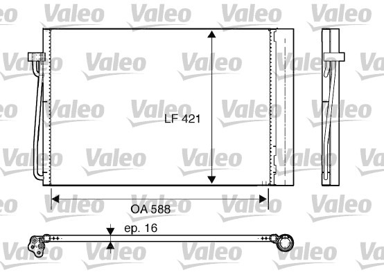 Kondensor, klimatanläggning Valeo 817850 VALEO