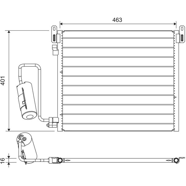 Kondensor, klimatanläggning Valeo 817853 VALEO