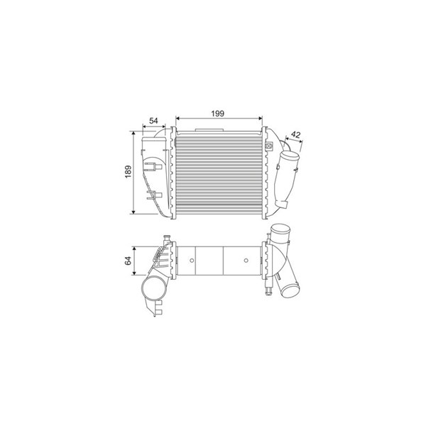 Intercooler, Vänster Valeo 817870 VALEO