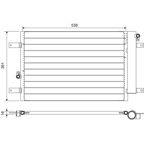 Kondensor, klimatanläggning Valeo 818004 VALEO