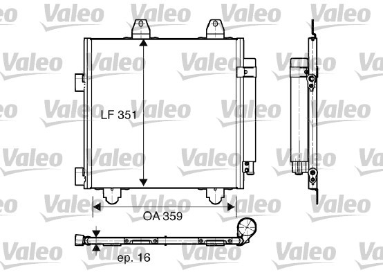 Kondensor, klimatanläggning Valeo 818014 VALEO