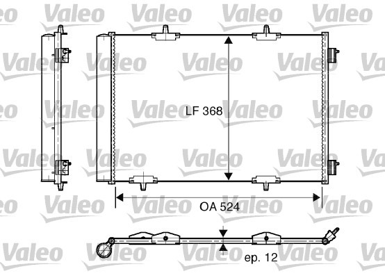 Kondensor, klimatanläggning Valeo 818015 VALEO