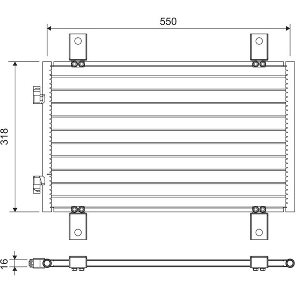 Kondensor, klimatanläggning Valeo 818018 VALEO